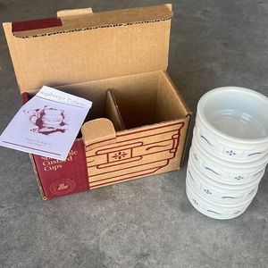 Stackable Longaberger Custard cups